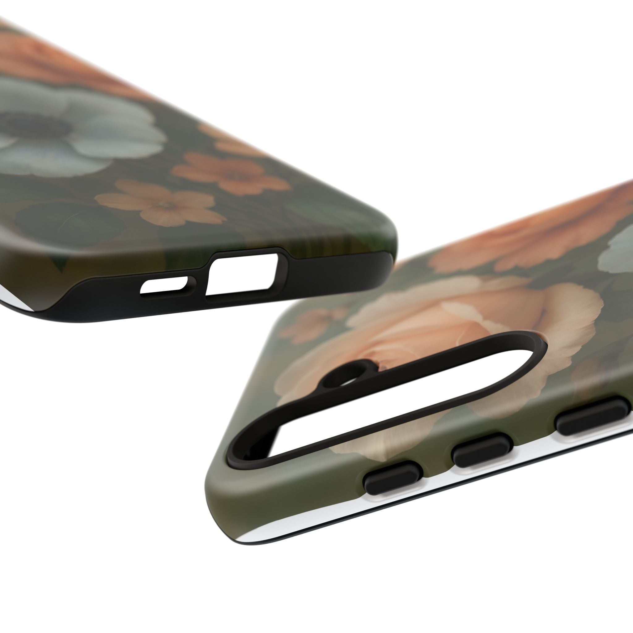 Floral Design White Cover Design, Tough Cases, Phone Cover