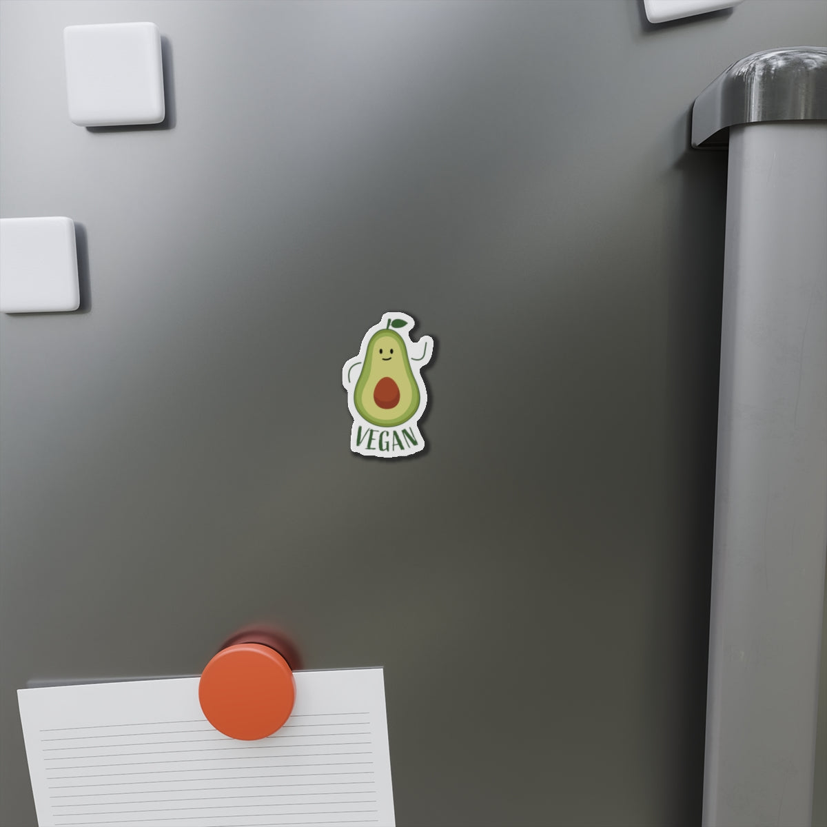 Vegan Avocado Die-Cut Magnets - Cute Kitchen Decor, Refrigerator Magnet
