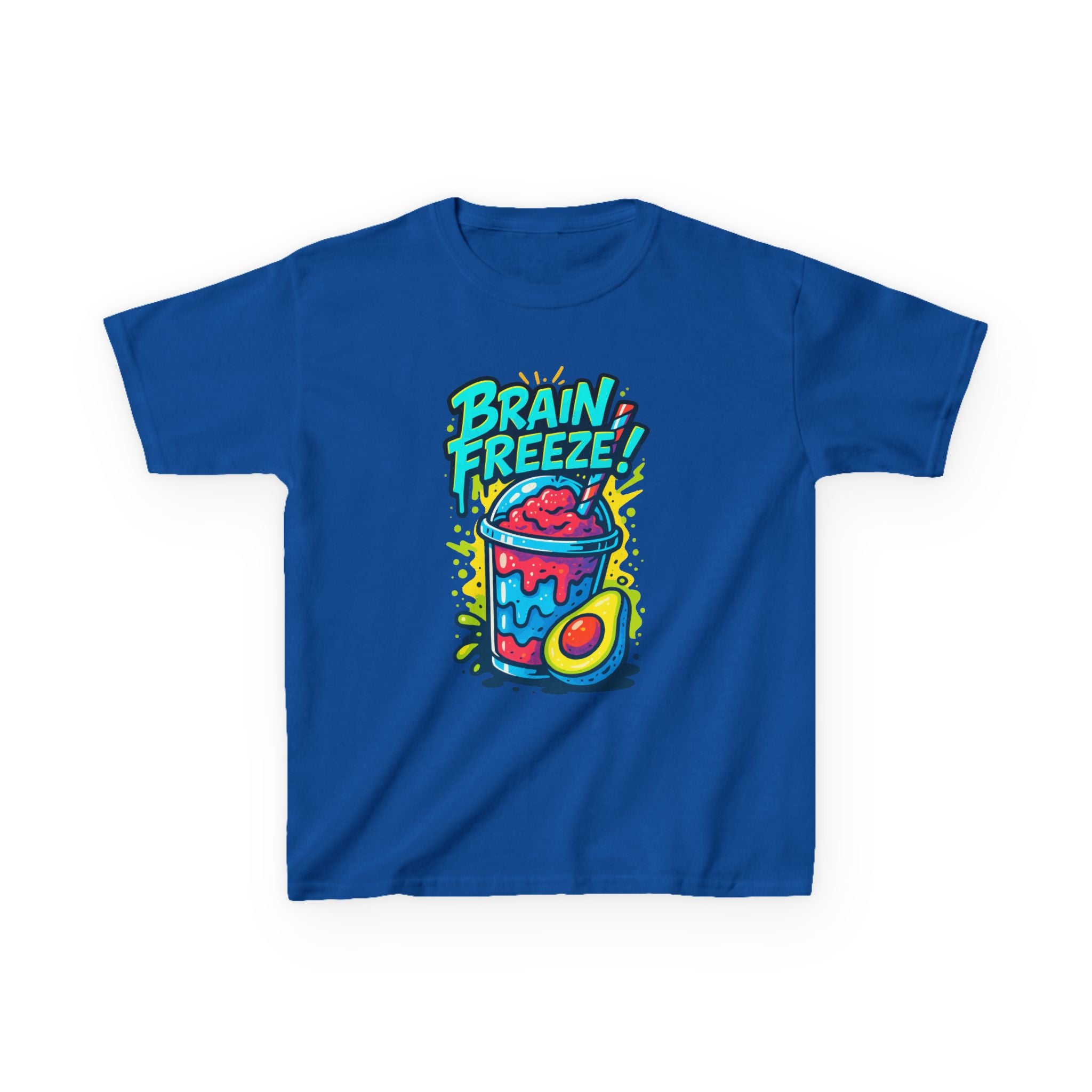 Brain Freeze Kids Tee, Fun Graphic Tee, Kids Cotton T-Shirt