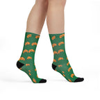 Croissants, Fun Playful Sublimation Crew Socks