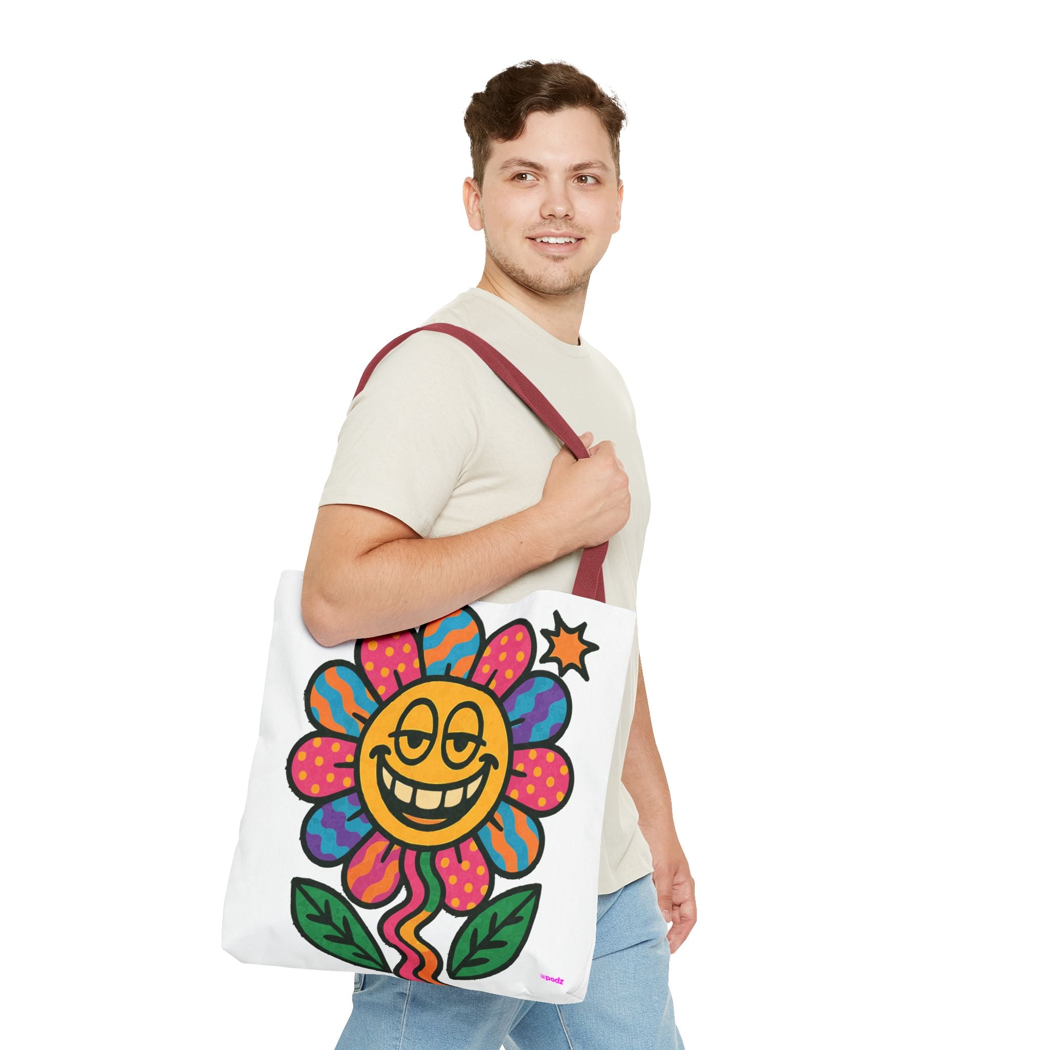 Flower Power Tote Bag - Quirky Fun Bag