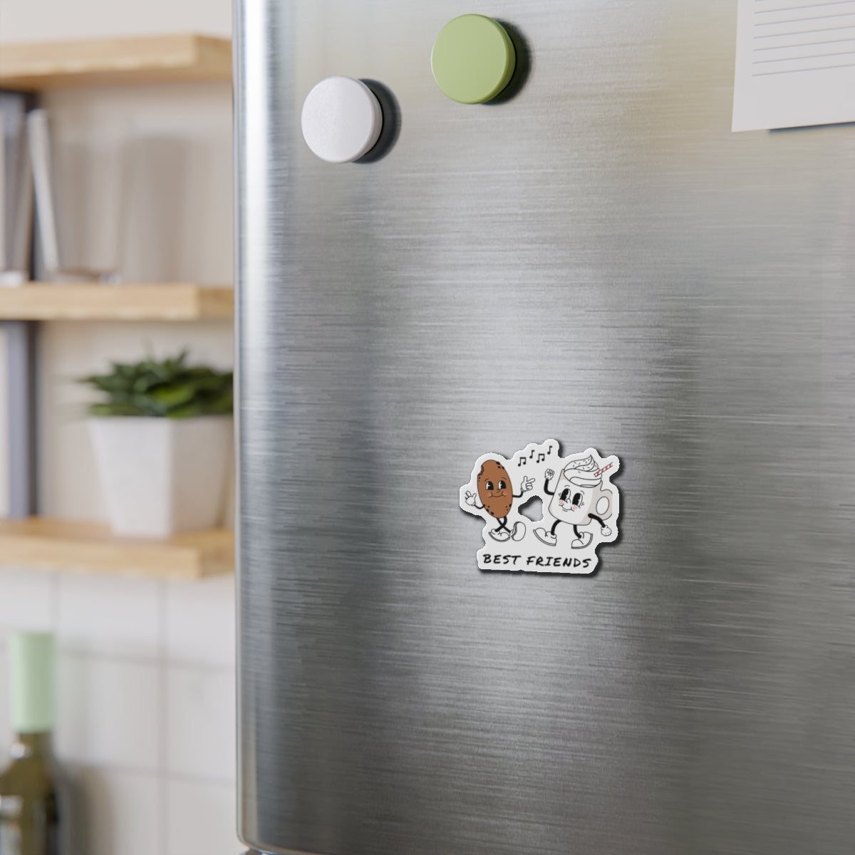Best Friends Die-Cut Magnets, Cute Friendship Fridge Decor