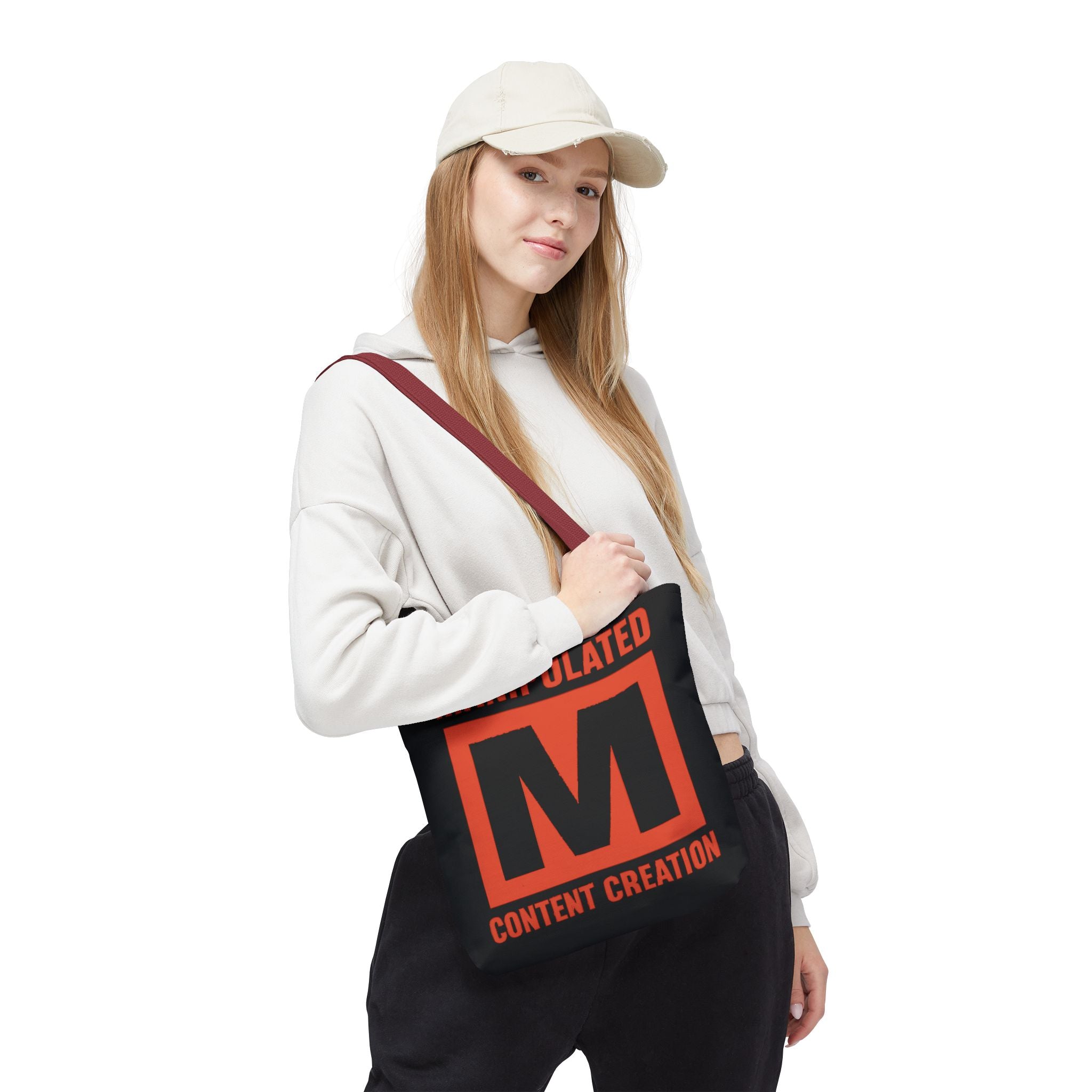 Manipulated Content Tote Bag, Inspirational Gift, Eco-Friendly Shopping Bag