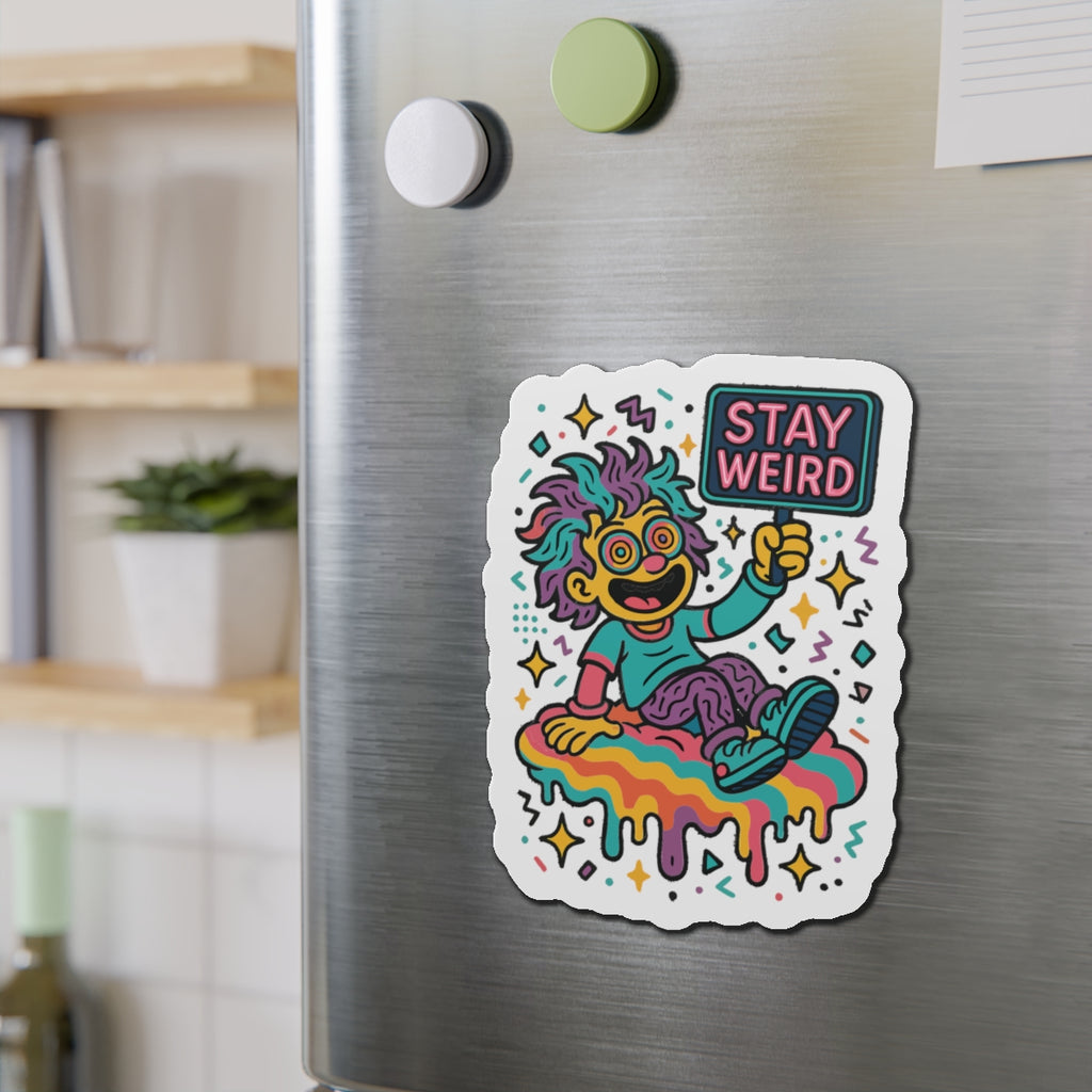Stay Weird Die-Cut Magnets - Fun Home Decor, Gift for Food Lovers
