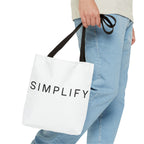 Simplify Tote Bag, Inspirational Gift, Eco-Friendly Shopping Bag