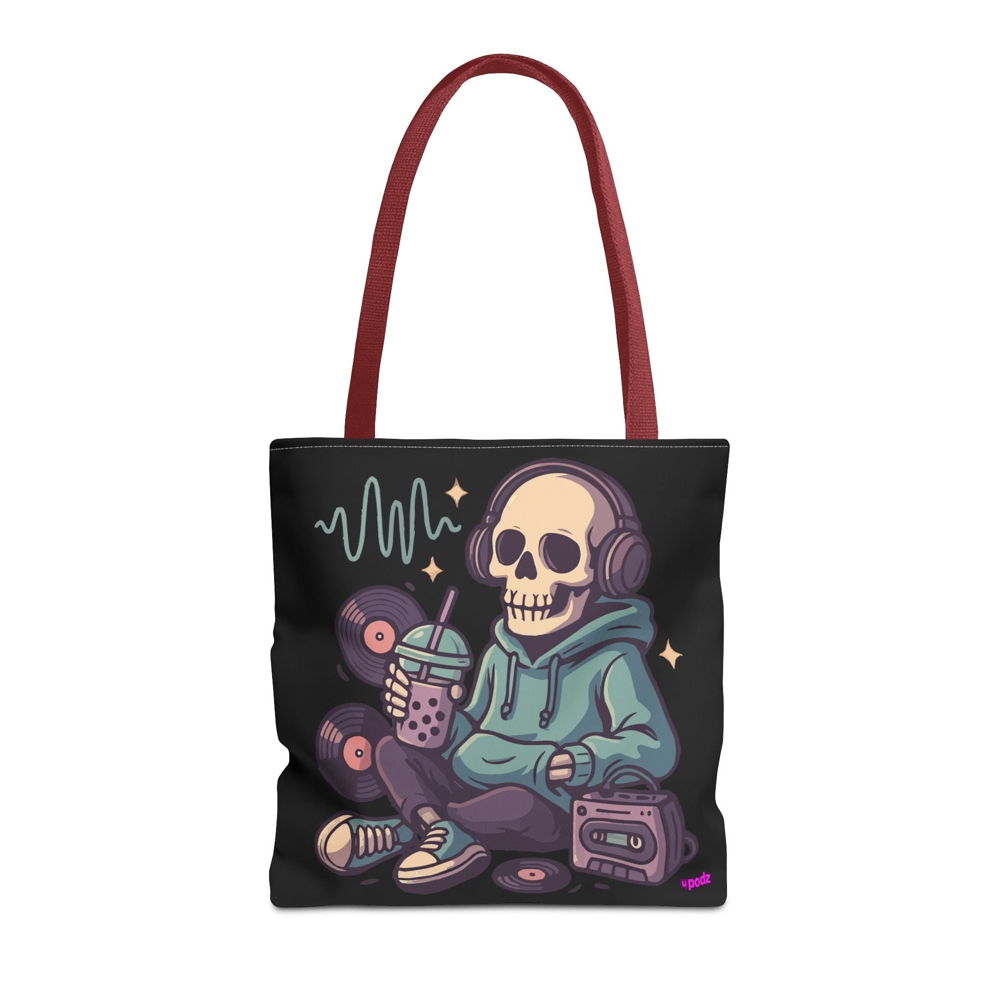 Skully Headphones Tote Bag - Quirky Fun Bag