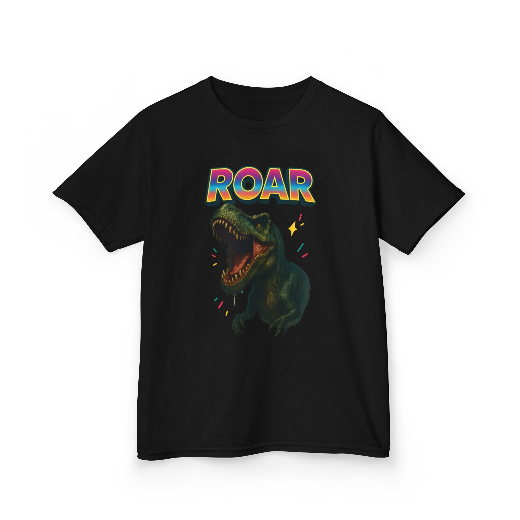 Dino Roar Kids Tee, Fun Graphic Tee, Kids Cotton T-Shirt