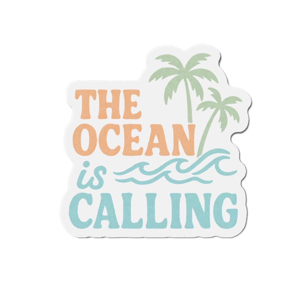 Tropical Die-Cut Magnet - Ocean Vibes, Refrigerator Magnet