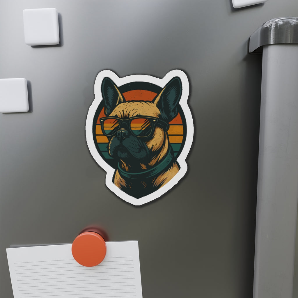 Bull Dog Sunset Die-Cut Magnets | Cute Home Decor
