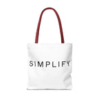 Simplify Tote Bag, Inspirational Gift, Eco-Friendly Shopping Bag