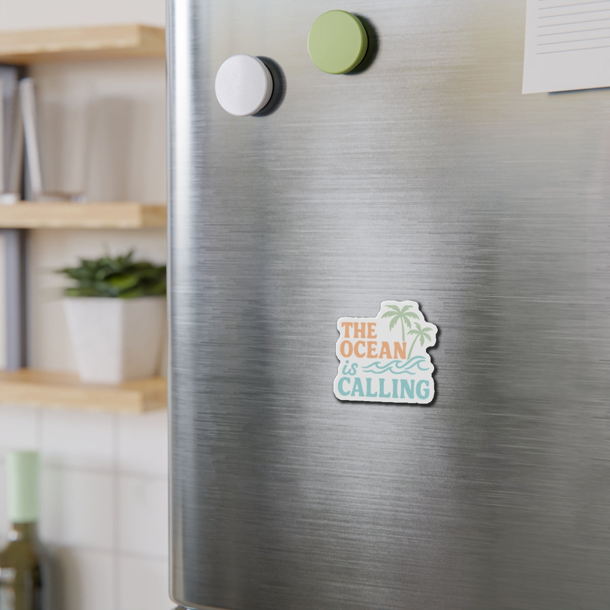 Tropical Die-Cut Magnet - Ocean Vibes, Refrigerator Magnet