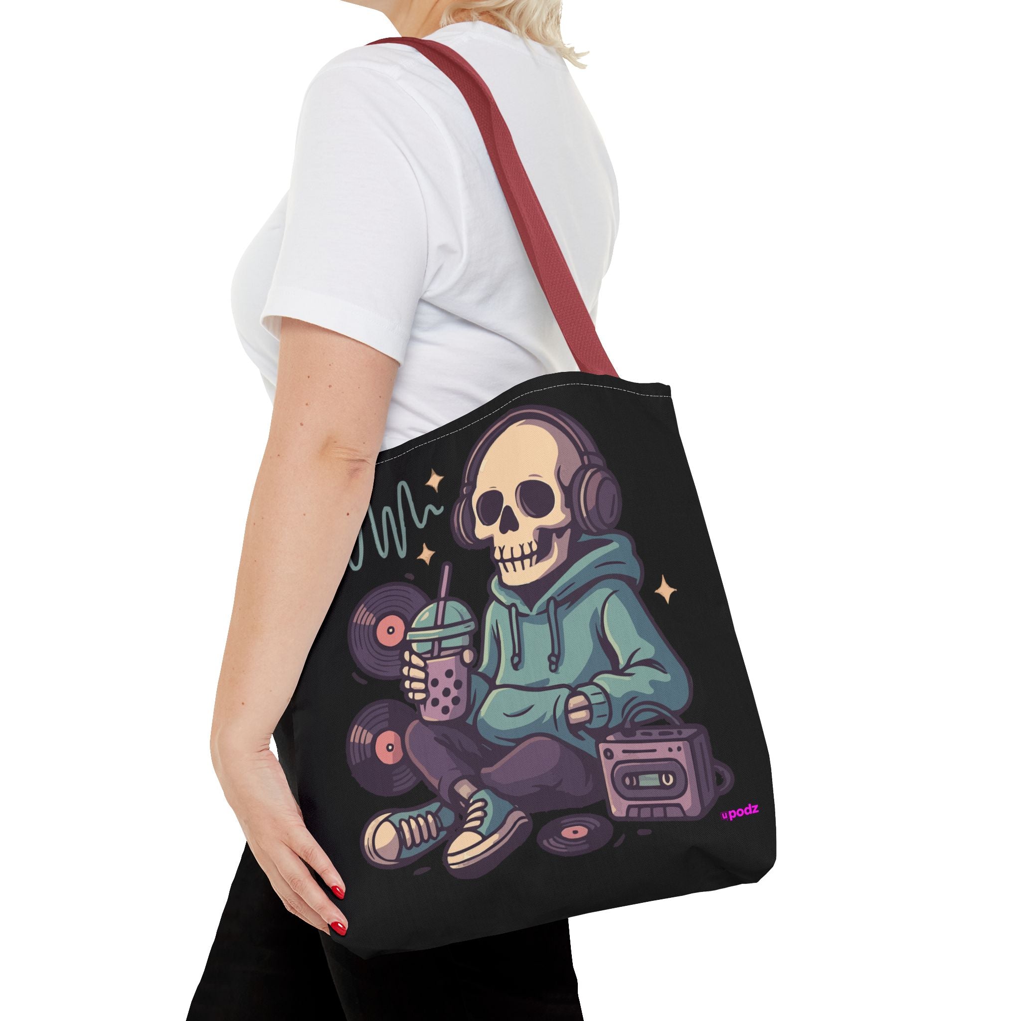 Skully Headphones Tote Bag - Quirky Fun Bag