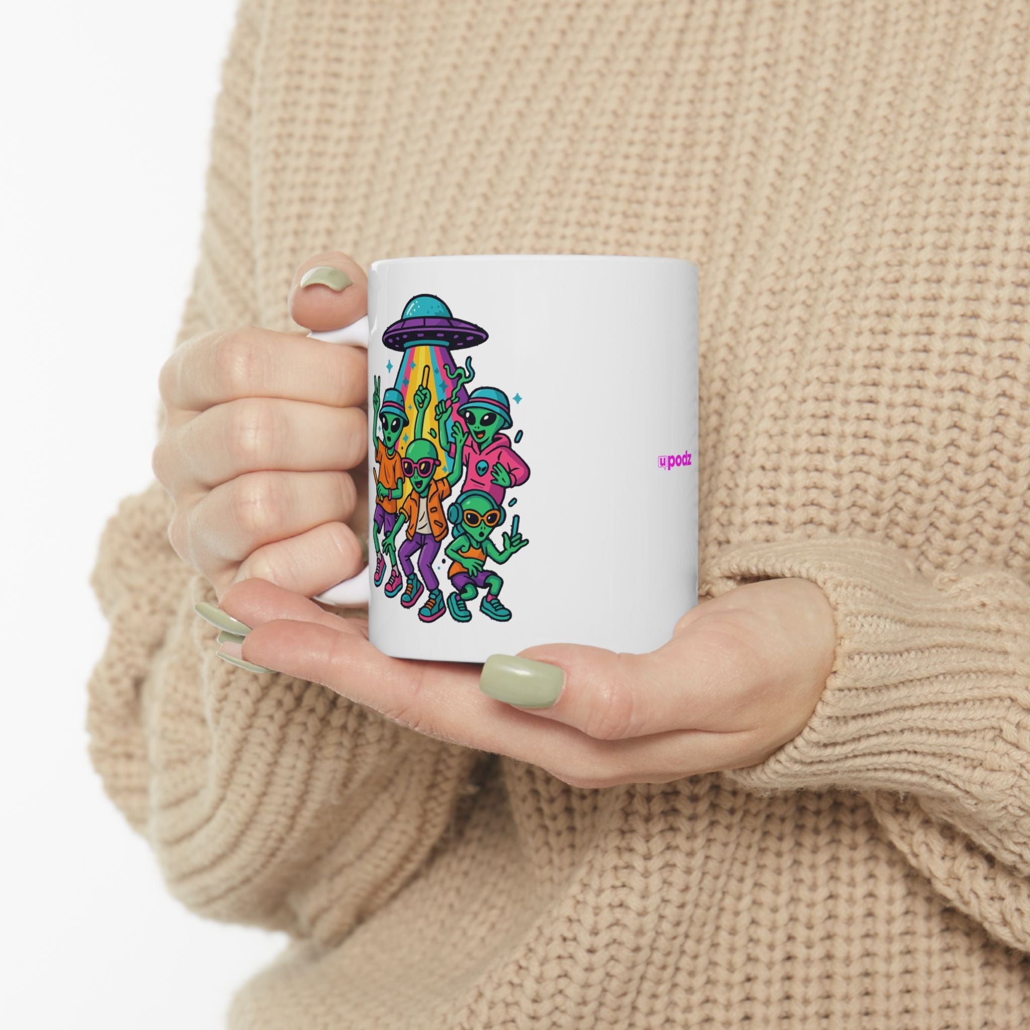 Alien Party Ceramic Mug |  Personalized Mug