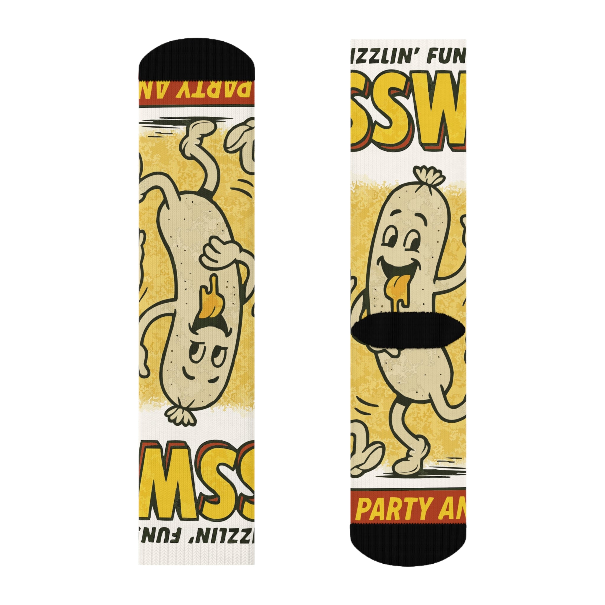 Weiner Fest Socks, Funky Design