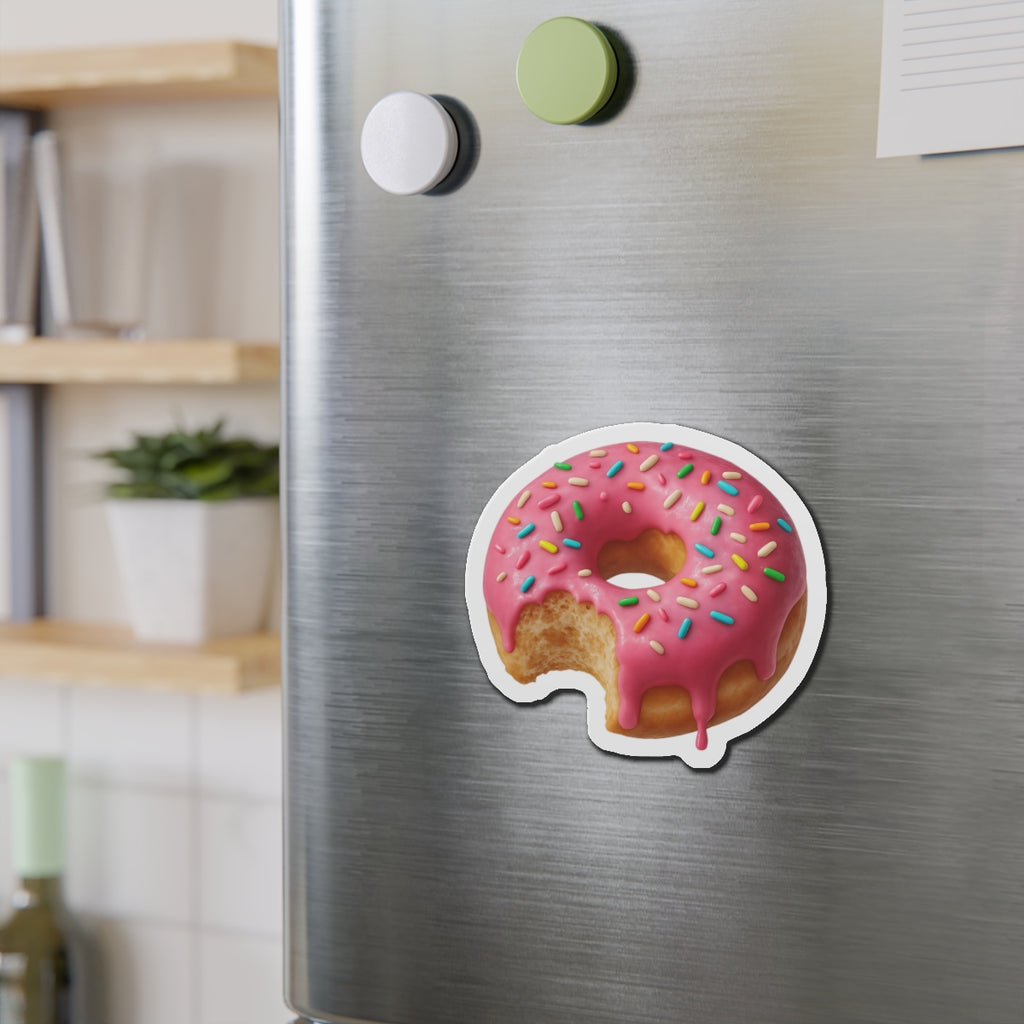 Whimsical Donut Die-Cut Magnet, Cute Kitchen Decor, Fun Gift for Foodies