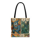 Shark Villain Tote Bag - Quirky AOP Design, Fun Bag