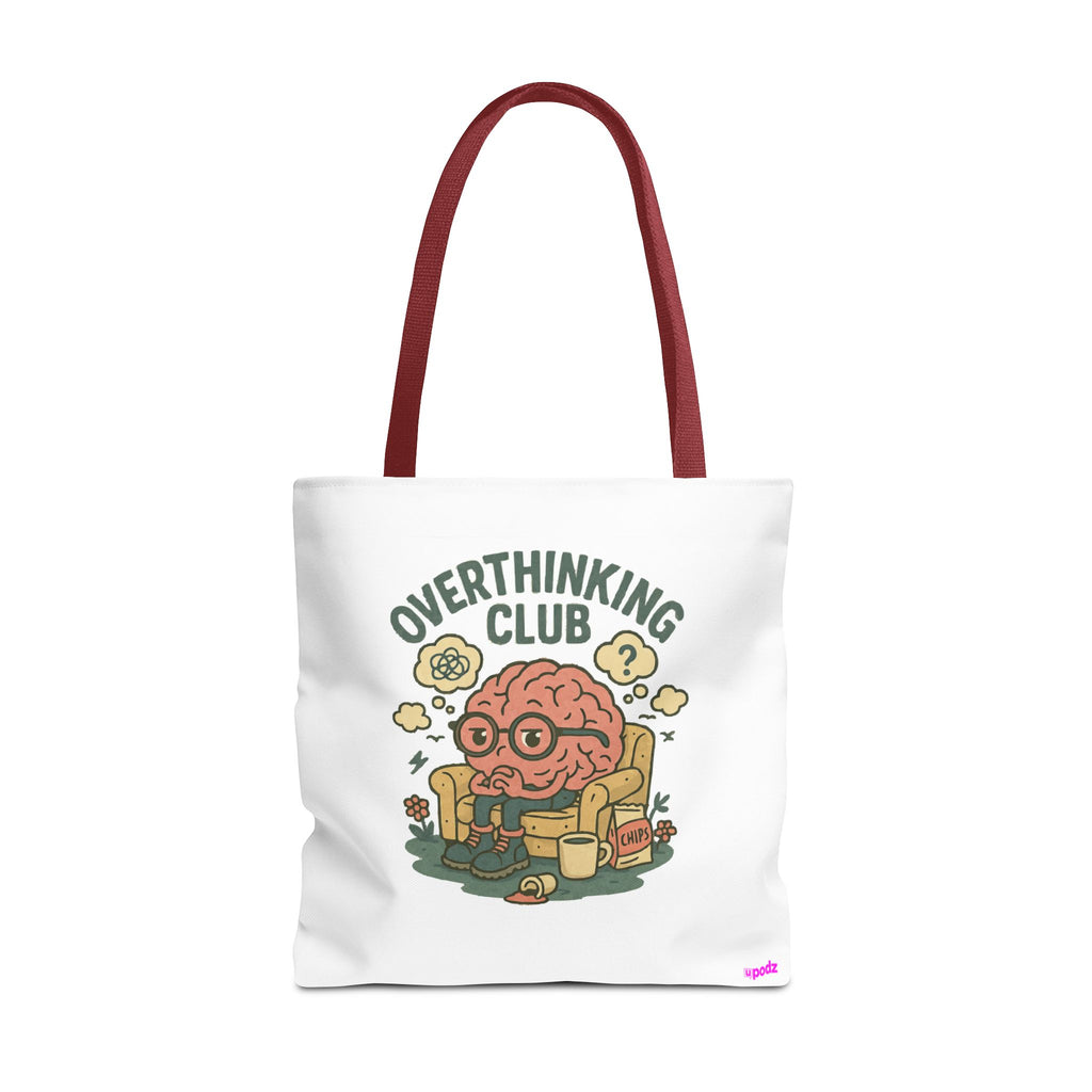 Overthinking Brain Quirky Design, Fun Bag