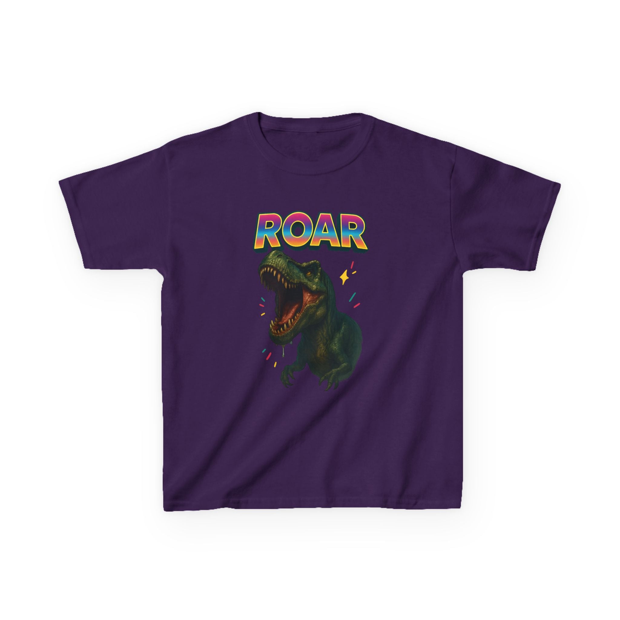 Dino Roar Kids Tee, Fun Graphic Tee, Kids Cotton T-Shirt