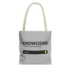 Knowledge Powered Tote Bag - Motivational Carryall