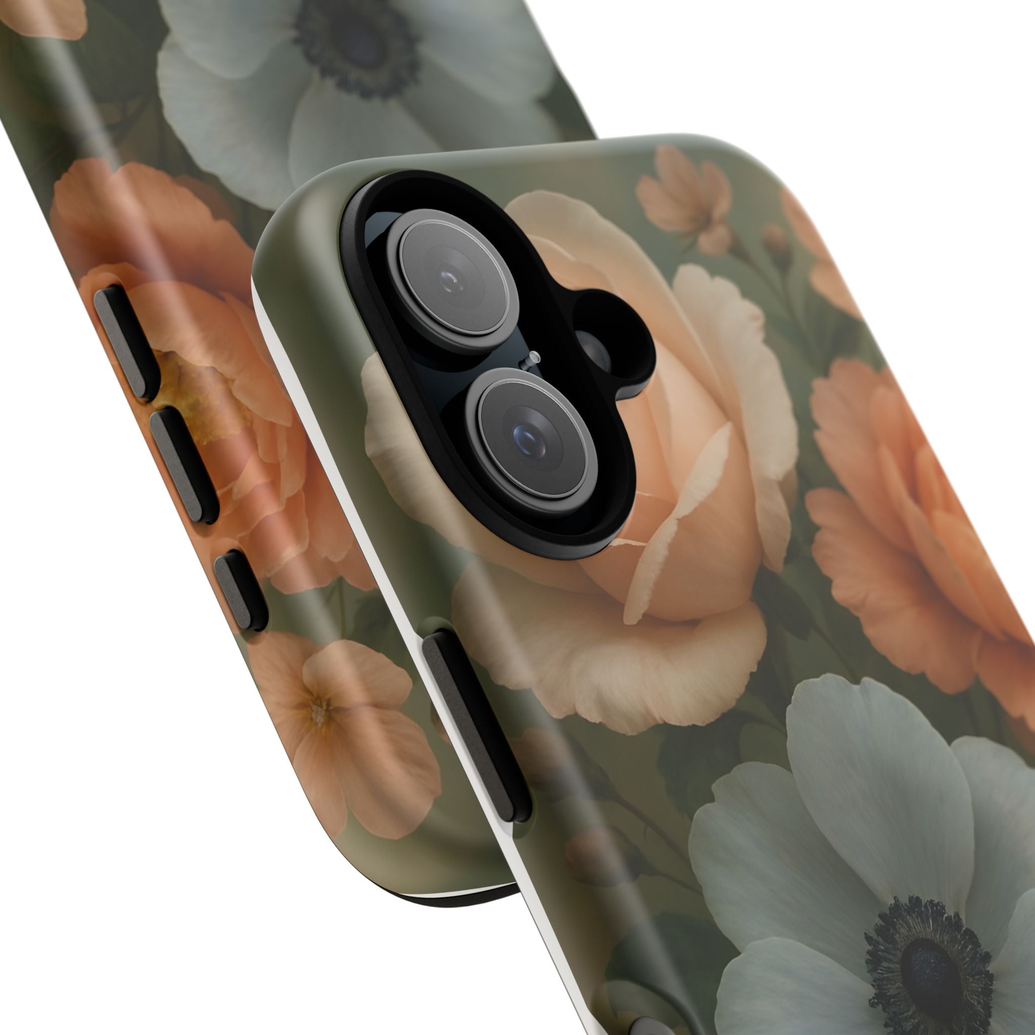 Floral Design White Cover Design, Tough Cases, Phone Cover