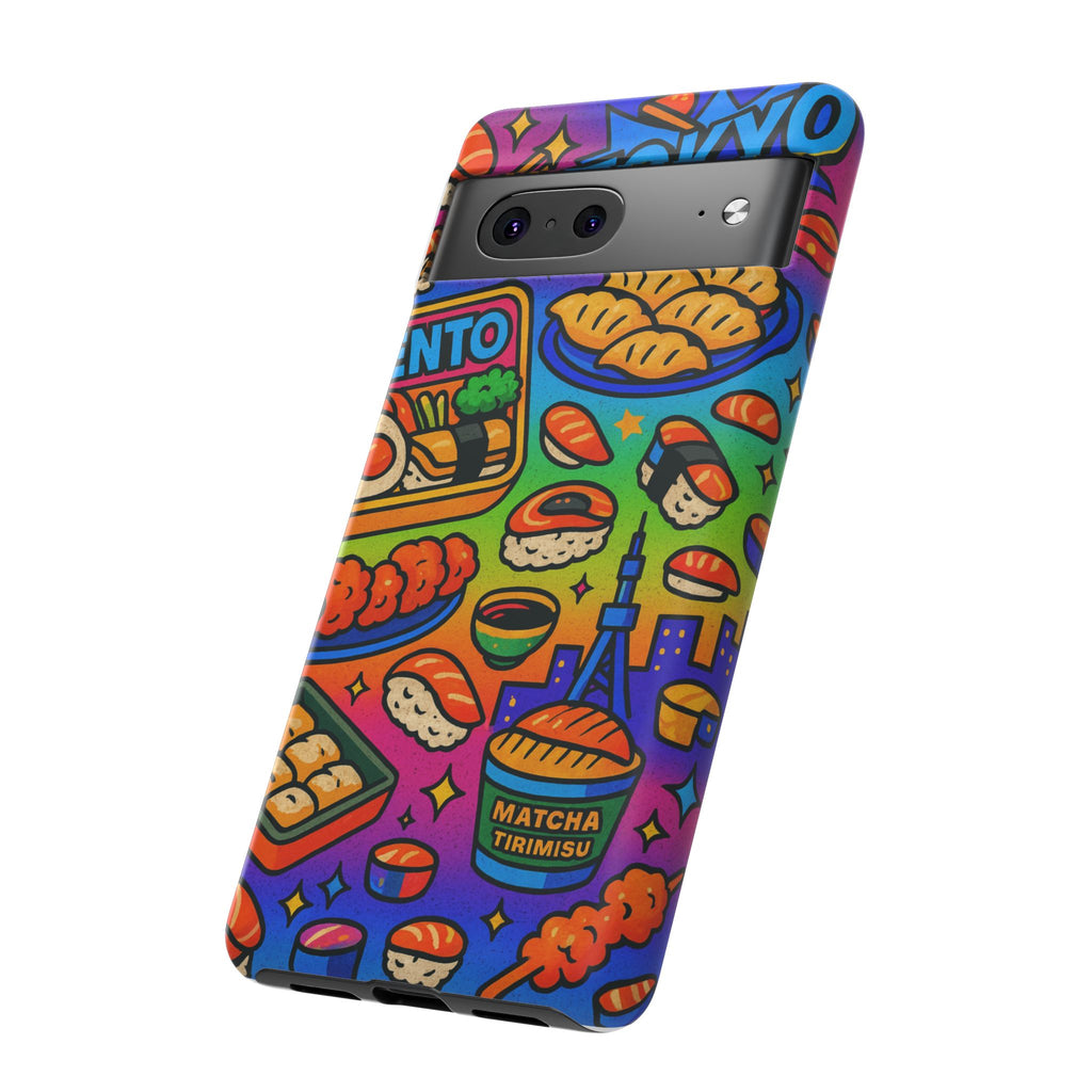Bento Box, White Cover Design, Tough Cases, Phone Cover