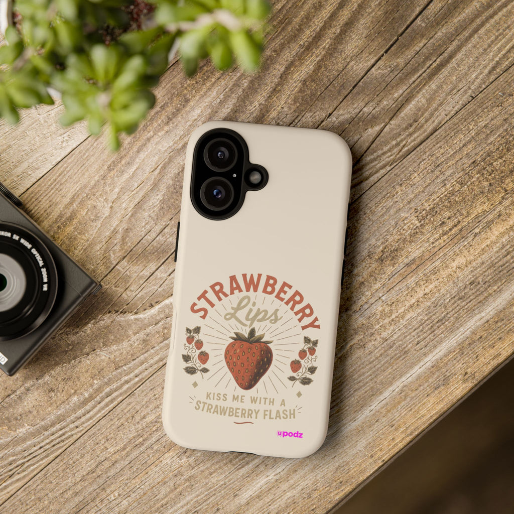Strawberry Lips Design, Tough Cases, Phone Cover, Unique Gift