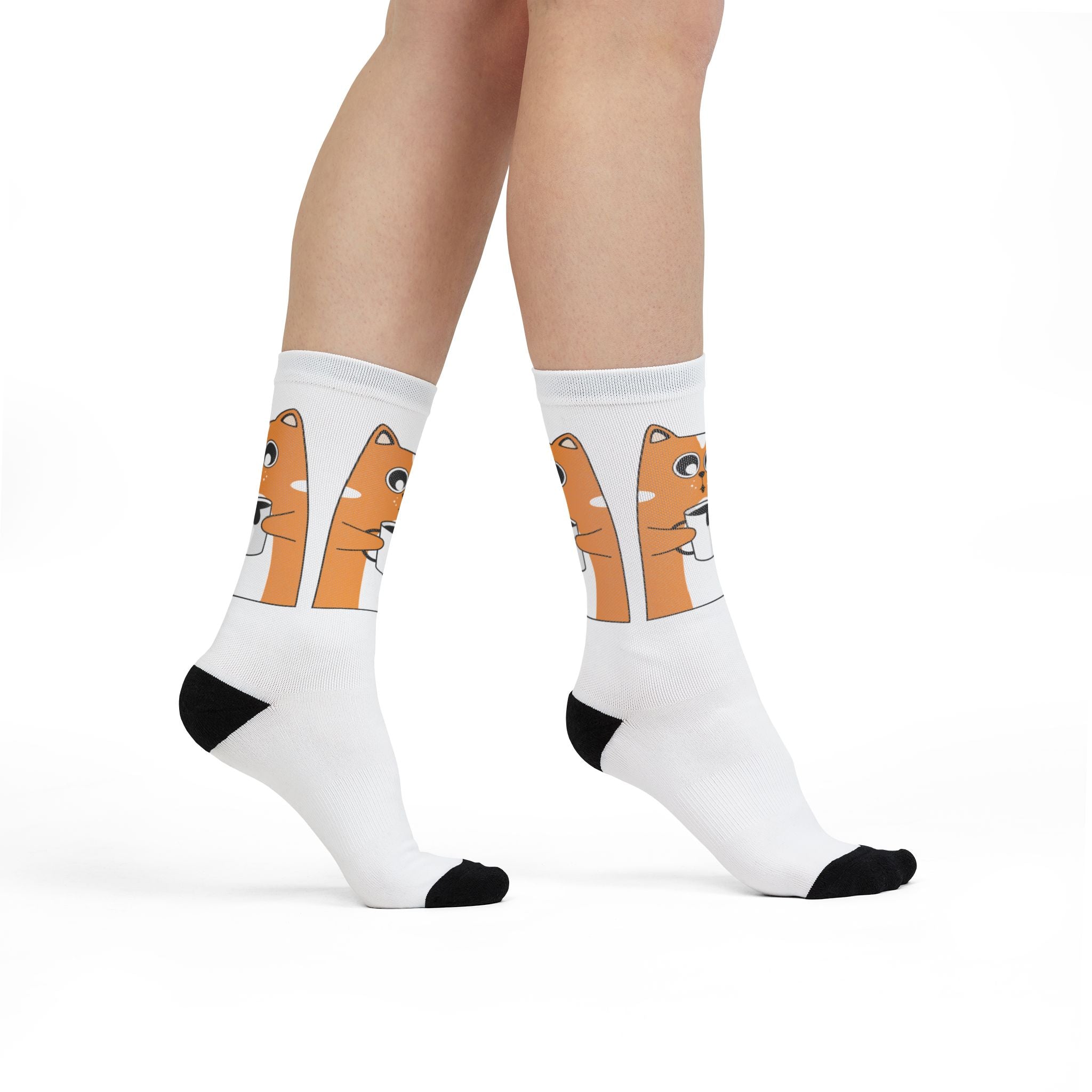 Chilled Cat Sublimation Crew Socks