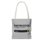 Knowledge Powered Tote Bag - Motivational Carryall
