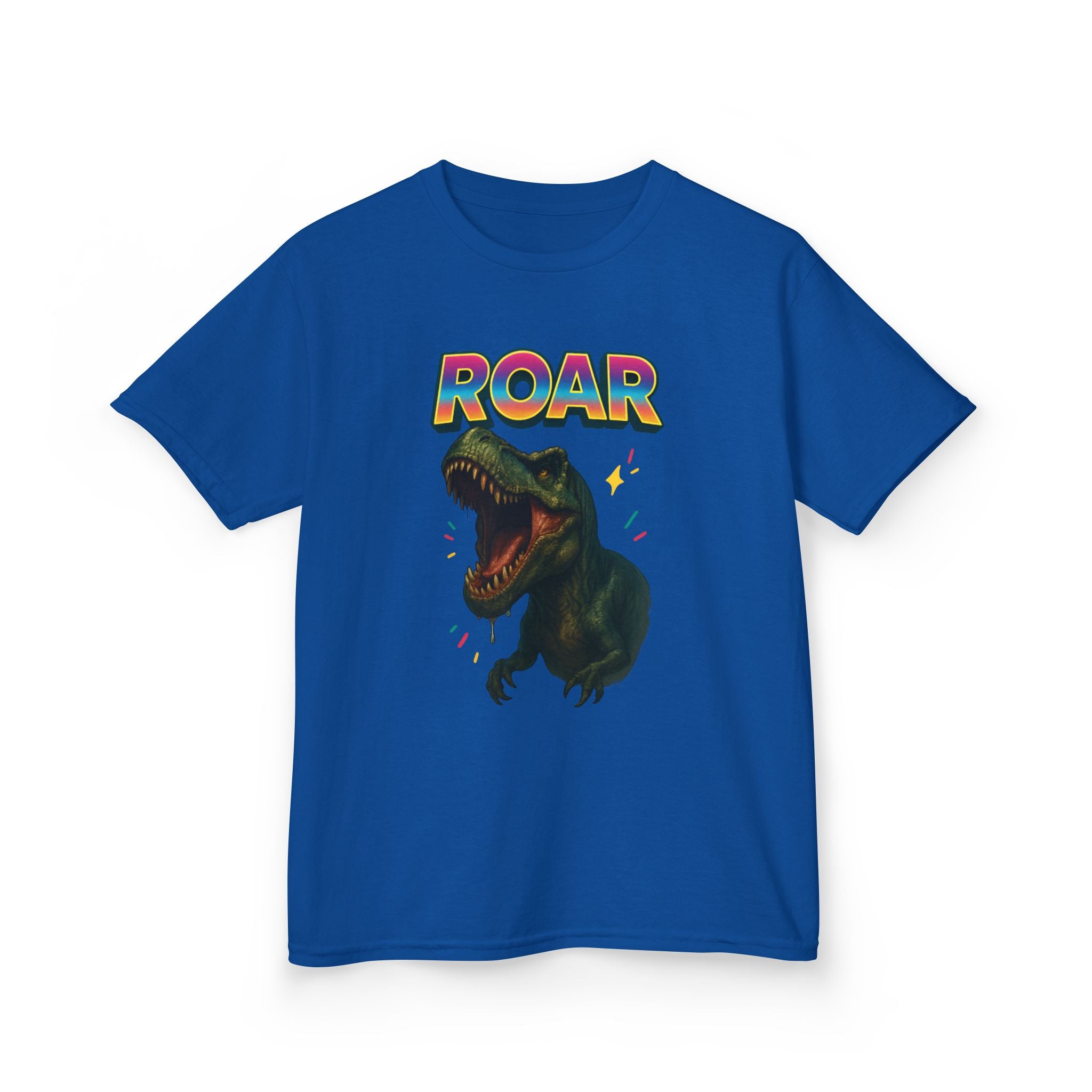 Dino Roar Kids Tee, Fun Graphic Tee, Kids Cotton T-Shirt