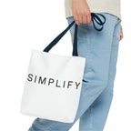 Simplify Tote Bag, Inspirational Gift, Eco-Friendly Shopping Bag