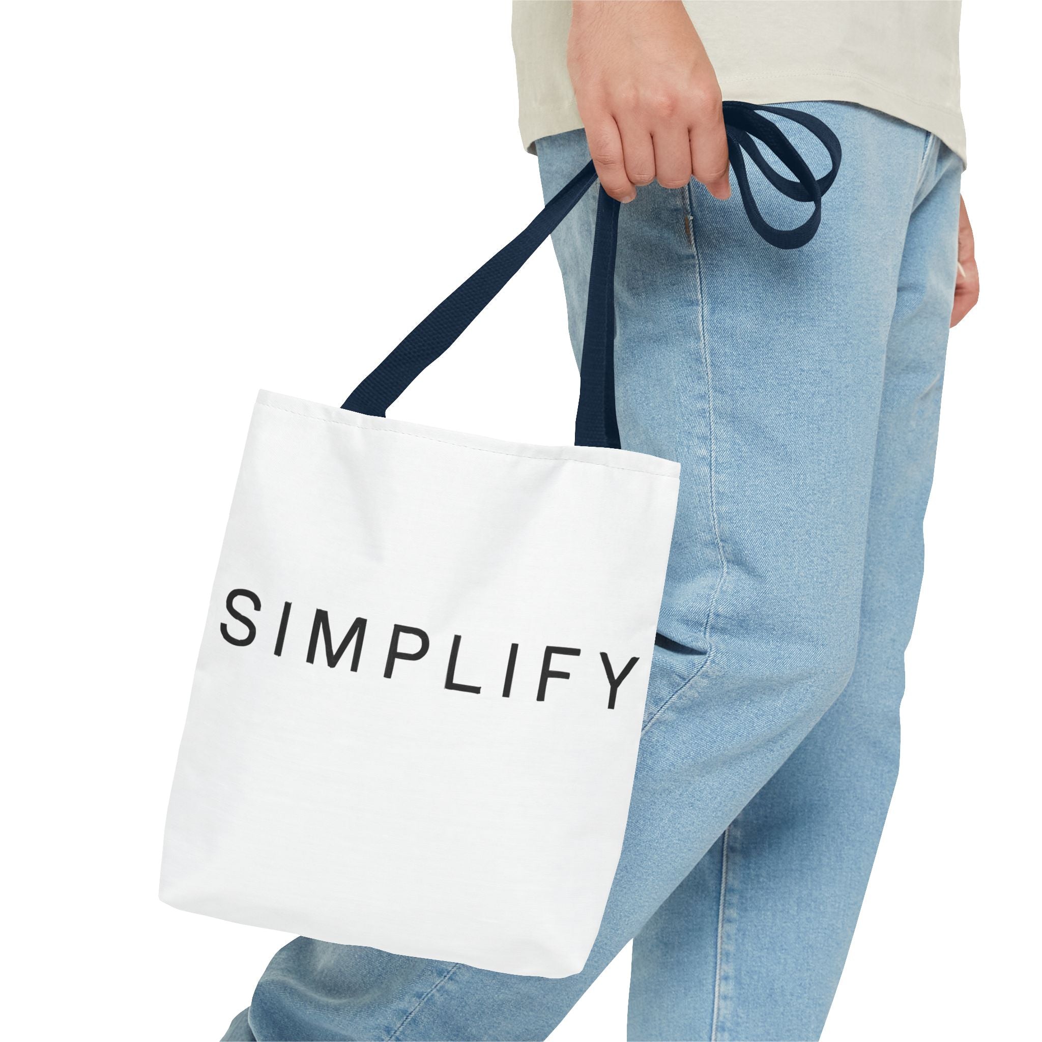 Simplify Tote Bag, Inspirational Gift, Eco-Friendly Shopping Bag
