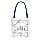 Mountain Wave Tote Bag, Inspirational Gift, Eco-Friendly Shopping Bag