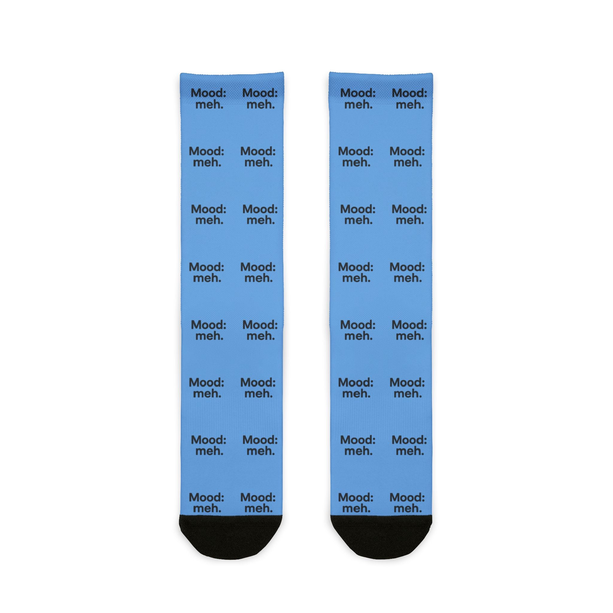 Meh Mood Day, Sublimation Crew Socks