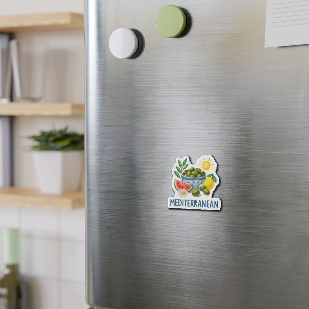 Mediterranean Die-Cut Magnet, Fun Refrigerator Magnet