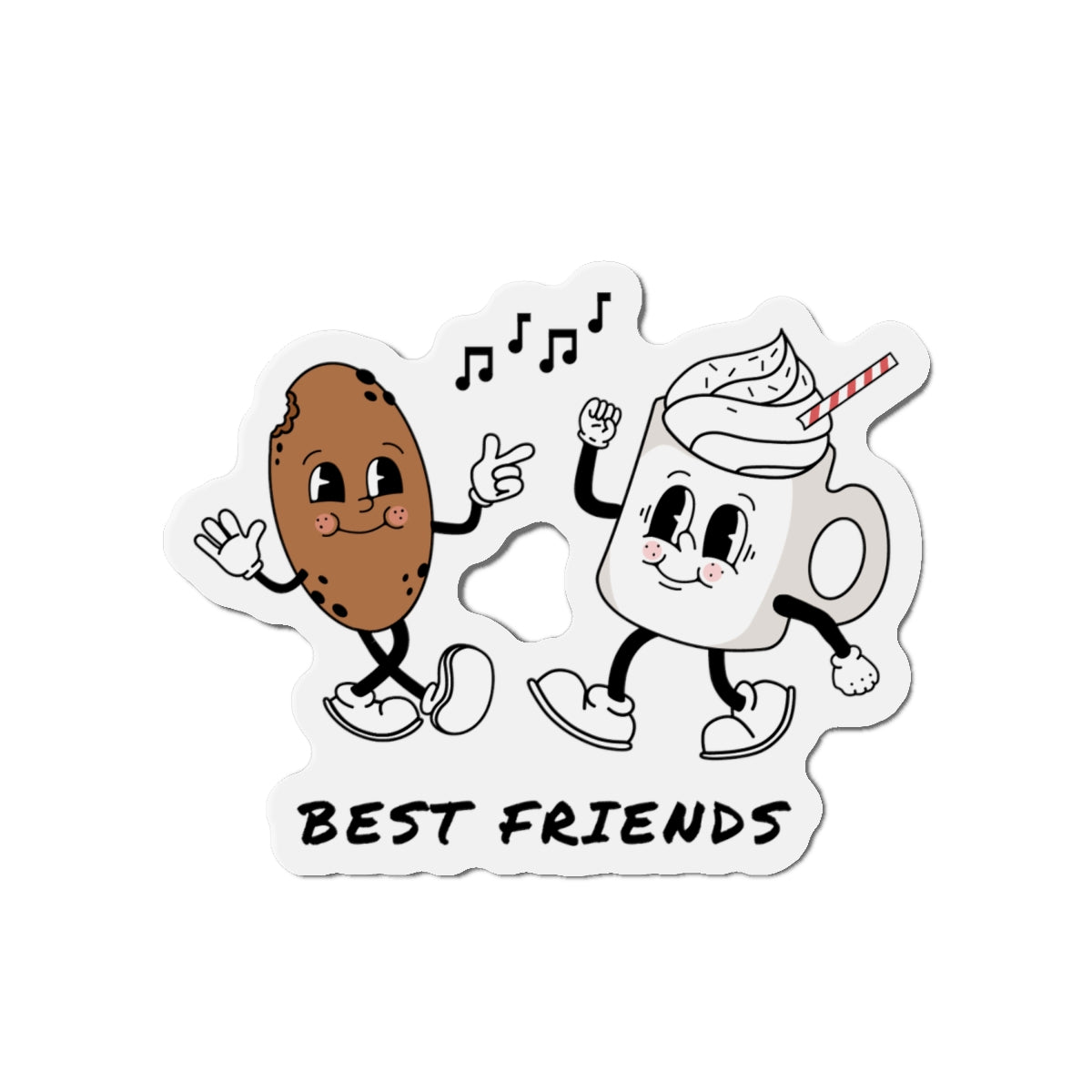 Best Friends Die-Cut Magnets, Cute Friendship Fridge Decor