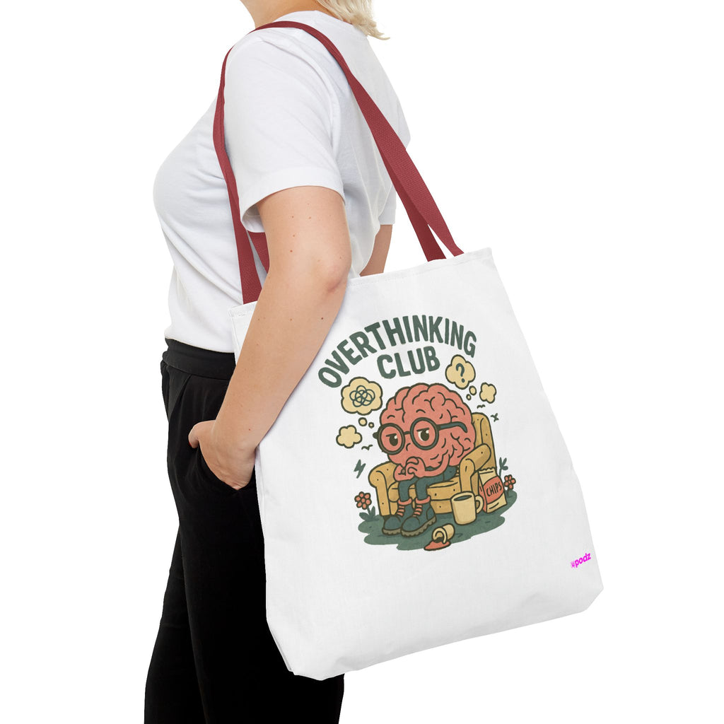 Overthinking Brain Quirky Design, Fun Bag