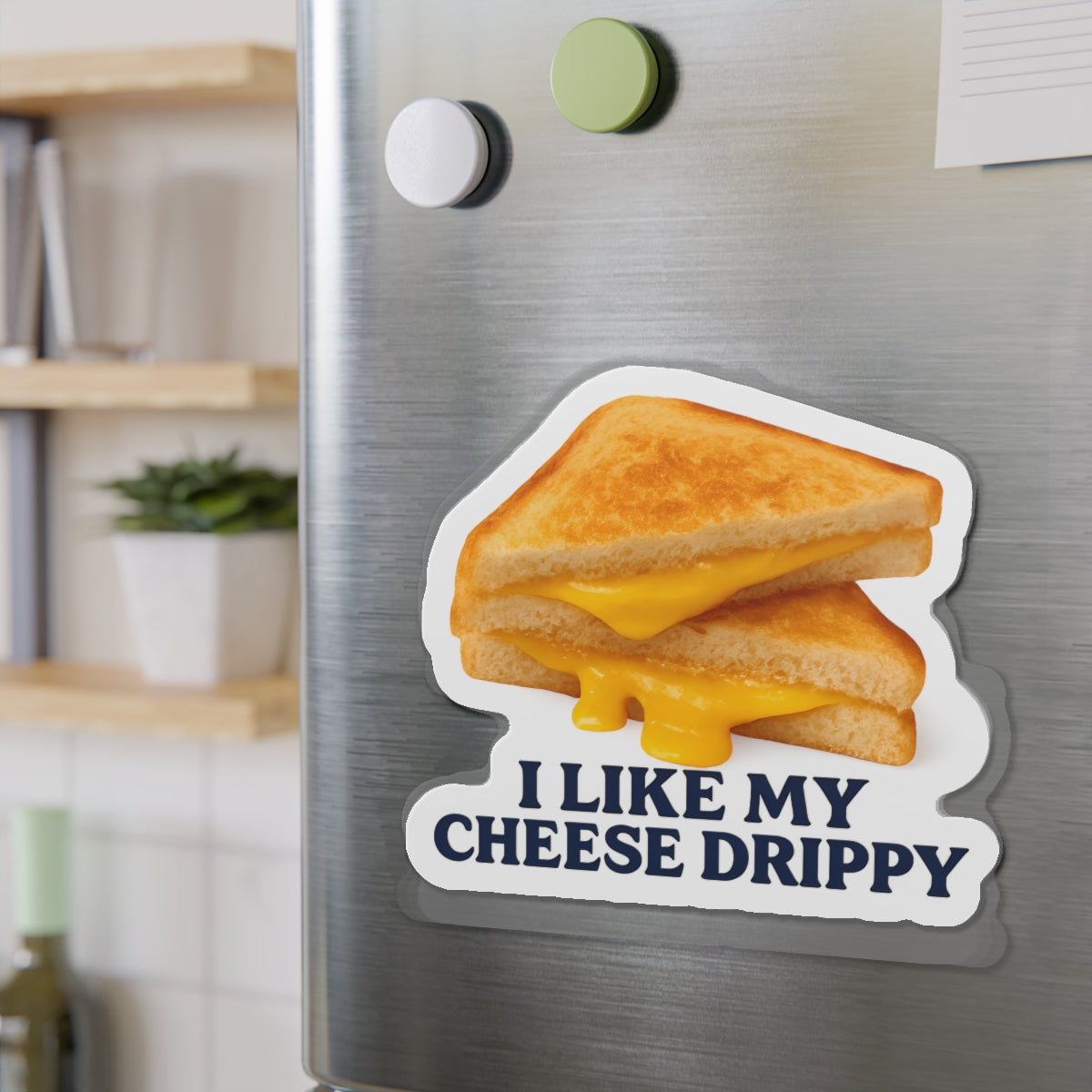 I like my Cheese Drippy Die-Cut Magnets | Fun Kitchen Decor