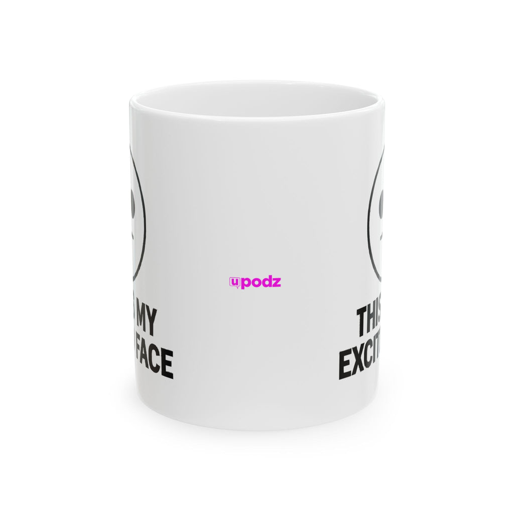 Exited Face Ceramic Mug |  Personalized Mug