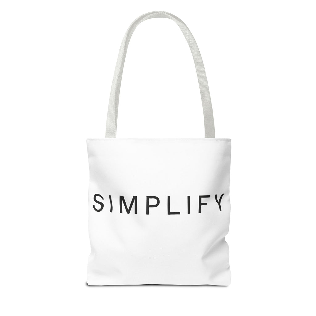 Simplify Tote Bag, Inspirational Gift, Eco-Friendly Shopping Bag