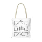 Mountain Wave Tote Bag, Inspirational Gift, Eco-Friendly Shopping Bag