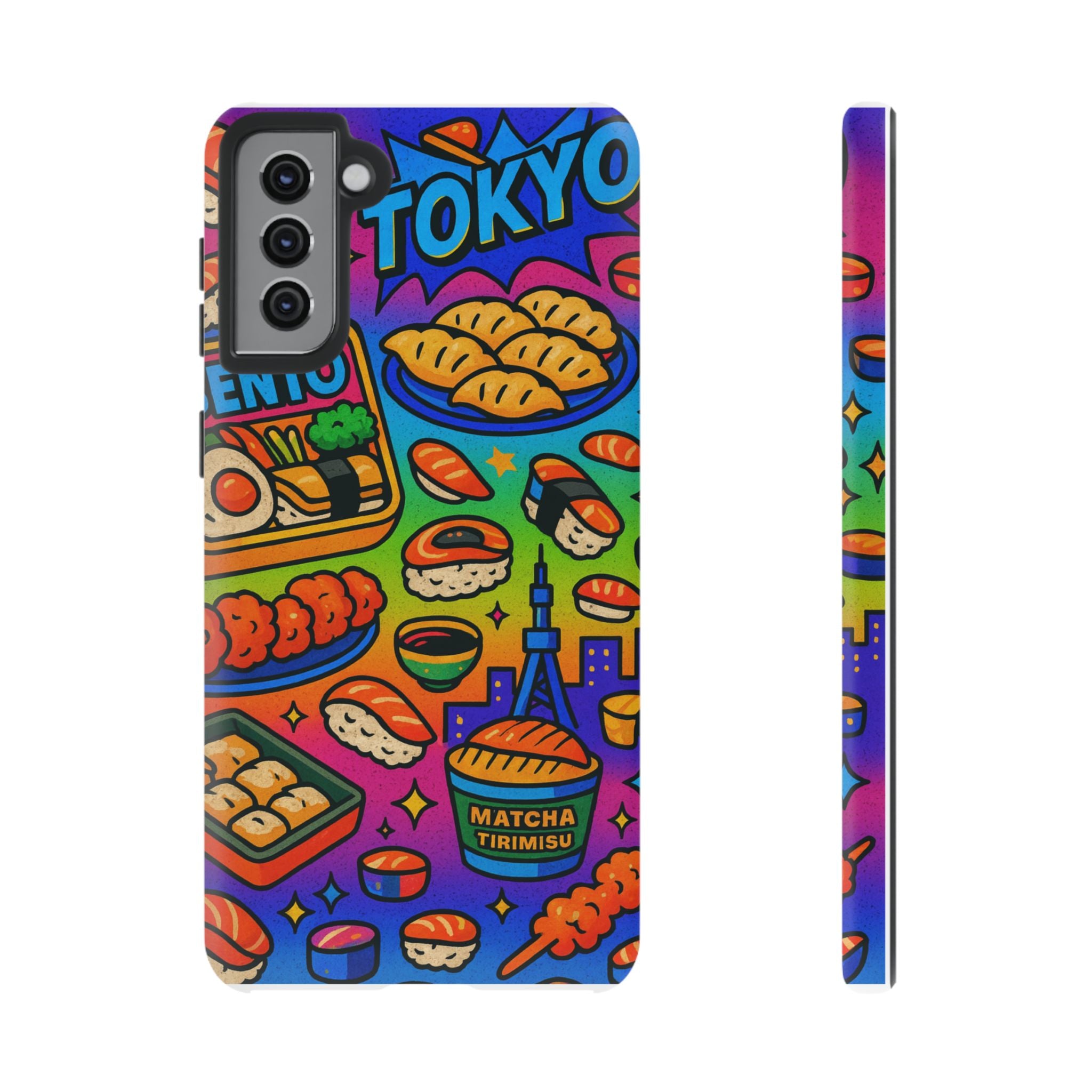 Bento Box, White Cover Design, Tough Cases, Phone Cover