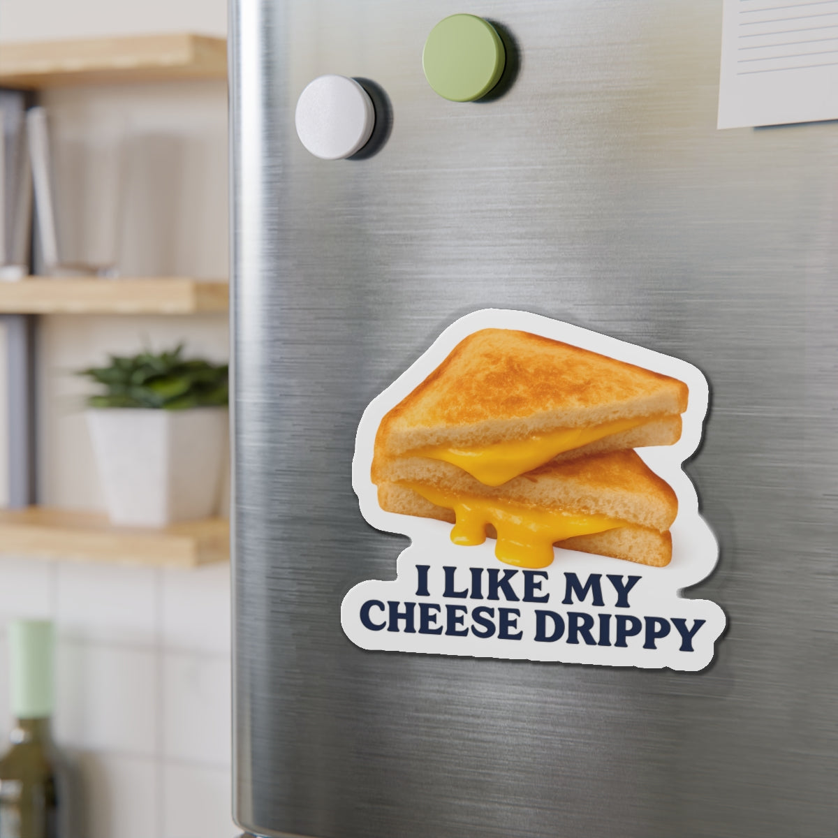 I like my Cheese Drippy Die-Cut Magnets | Fun Kitchen Decor