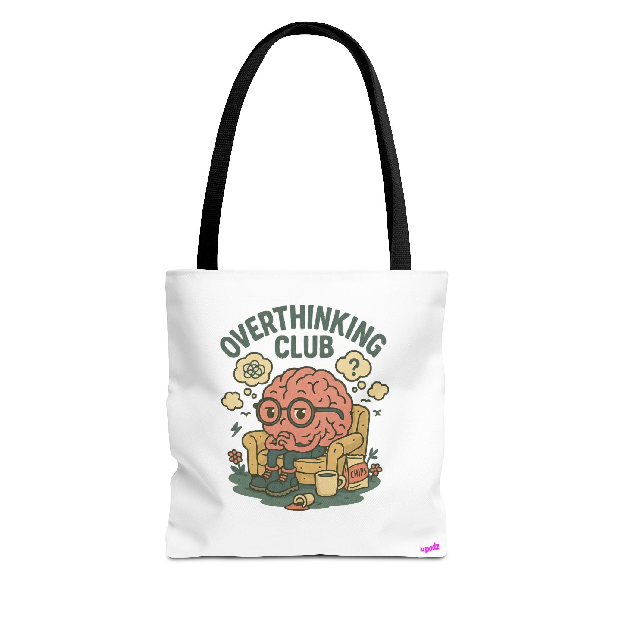 Overthinking Brain Quirky Design, Fun Bag