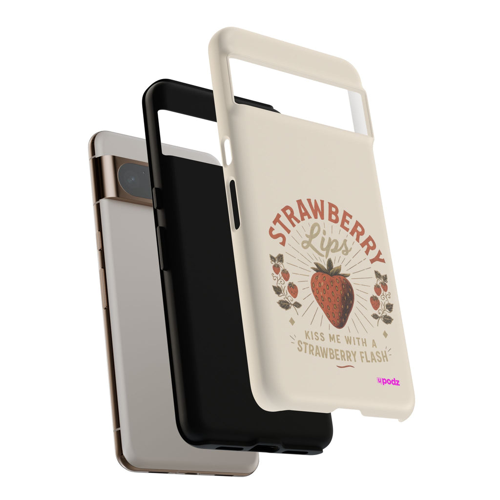 Strawberry Lips Design, Tough Cases, Phone Cover, Unique Gift