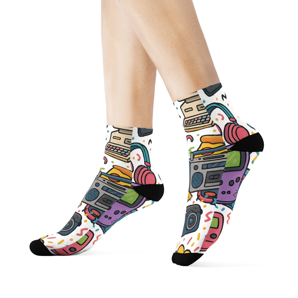 Retro 90's Socks, Funky Design