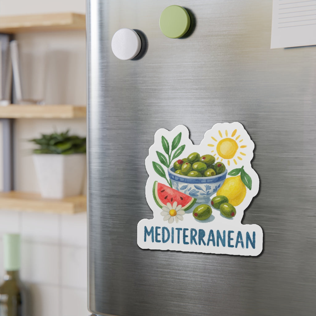 Mediterranean Die-Cut Magnet, Fun Refrigerator Magnet