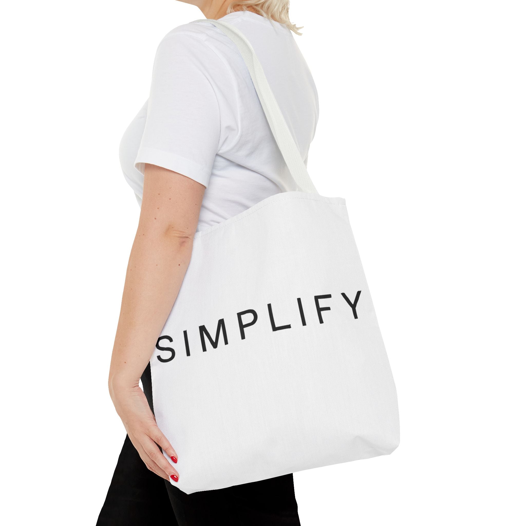 Simplify Tote Bag, Inspirational Gift, Eco-Friendly Shopping Bag