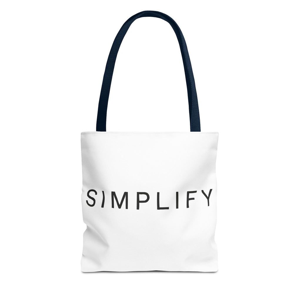 Simplify Tote Bag, Inspirational Gift, Eco-Friendly Shopping Bag