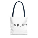 Simplify Tote Bag, Inspirational Gift, Eco-Friendly Shopping Bag