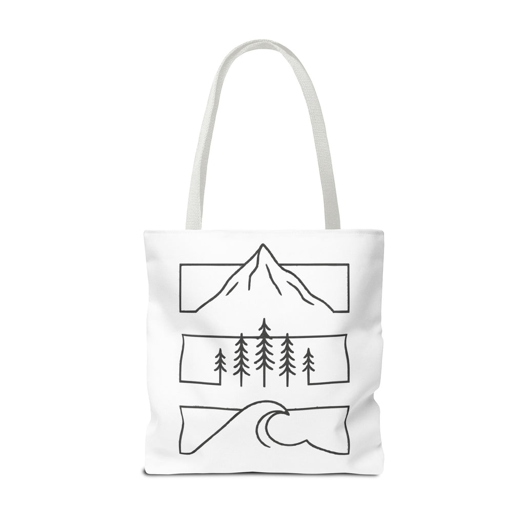 Mountain Wave Tote Bag, Inspirational Gift, Eco-Friendly Shopping Bag